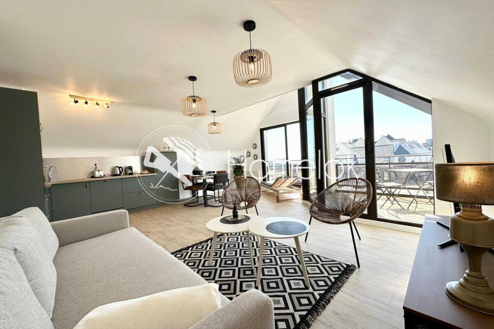 T2 Neuf Top Cocooning Terrasse - Face A La Mer Ploemeur Eksteriør bilde