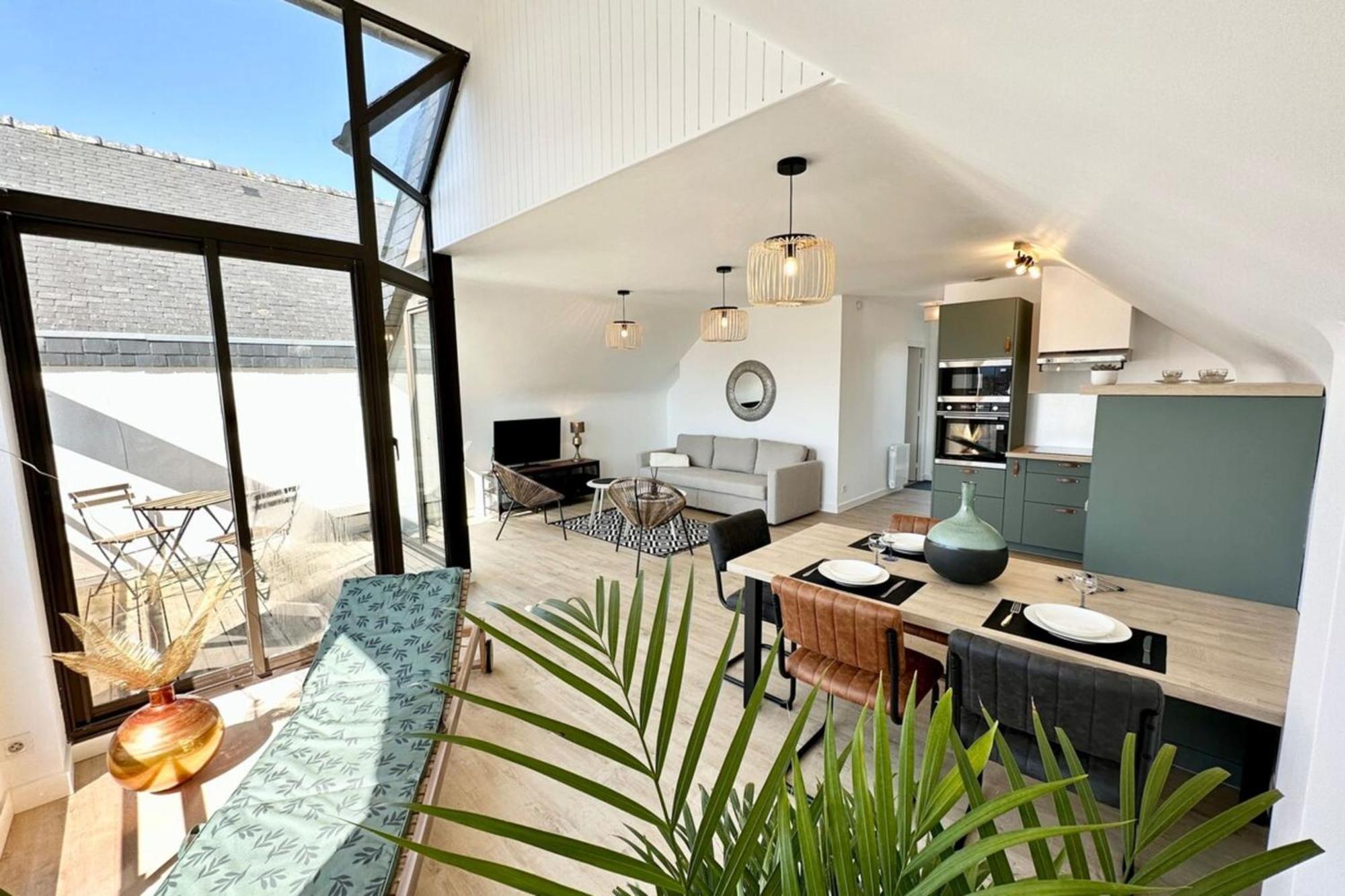 T2 Neuf Top Cocooning Terrasse - Face A La Mer Ploemeur Eksteriør bilde
